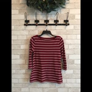 Striped Boat Neck Tee